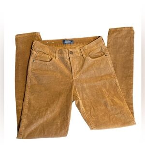 Old Navy Burnt Ochre Soft Corduroy Skinny Jeans MidRise Rockstar Size 4 Like New